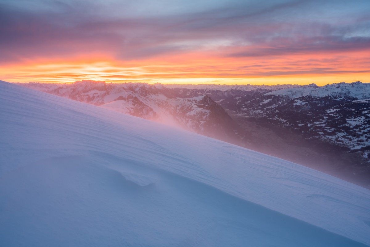 Les couleurs au petit matin... Photo: Lionel Favre